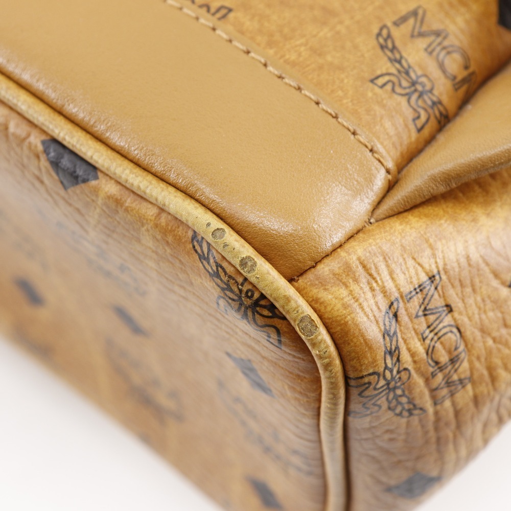 Mcm Logogram Rucksack Backpack Daypack Studs Brown - image 7